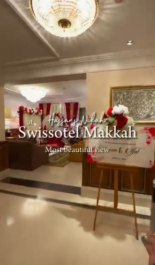 Nekah ceremony signage, Swissotel Makkah