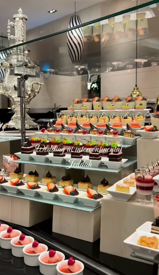 Dessert table with cupcakes and pastries, Intercontinental Jeddah wedding
